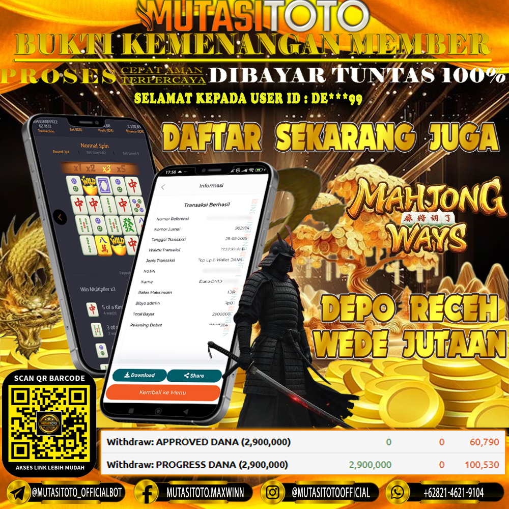 KEMENANGAN MEMBER BERMAIN DI MAHJONG WAYS PG SOFT