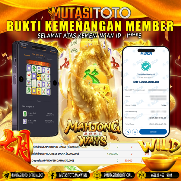 KEMENANGAN MEMBER BERMAIN DI MAHJONG WAYS PG SOFT