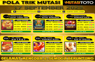 POLA GACOR TERUPDATE 17 SEPTEMBER 2025 – MUTASITOTO