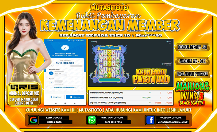 KEMENANGAN MEMBER BERMAIN DI MAHJONG WINS 3 – BLACK SCATTER