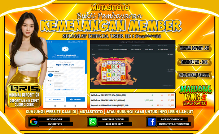 KEMENANGAN MEMBER BERMAIN DI MAHJONG WINS 3 – BLACK SCATTER
