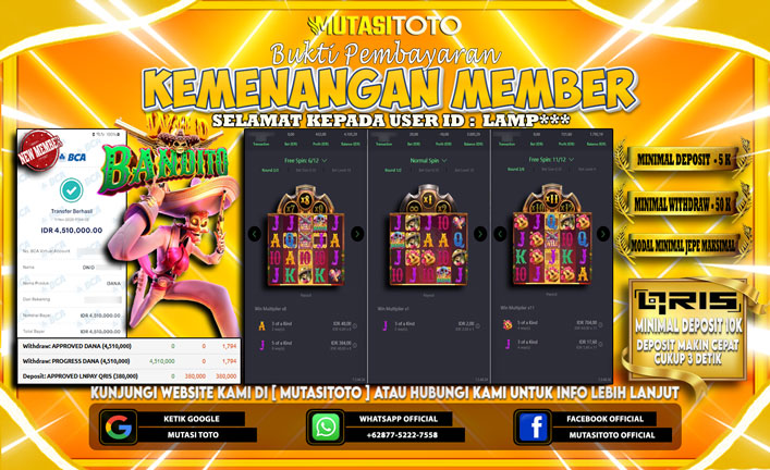KEMENANGAN MEMBER BERMAIN PG SOFT – WILD BANDITO