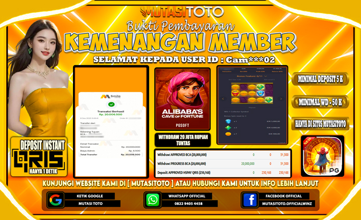 KEMENANGAN MEMBER BERMAIN DI PG SOFT ALIBABAS CAVE OF FORTUNE