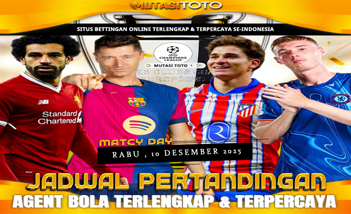 JADWAL PERTANDINGAN SEPAKBOLA – 10 DESEMBER 2025